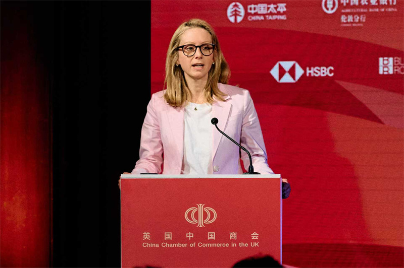 英国财政部经济事务大臣里格比发表讲话。杨浩鹏摄