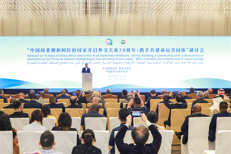 外交部副部长苗得雨出席研讨会开幕式并致辞。 主办方供图